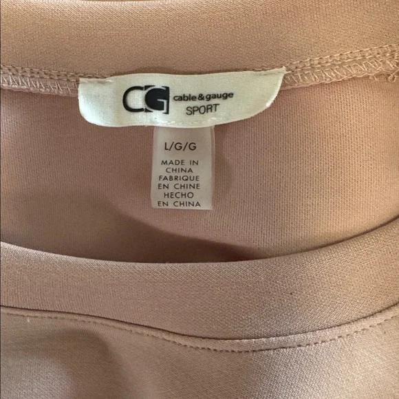 Cable & Gauge Women's Drop Shoulder Top - Light Pink - Picture 2 of 7